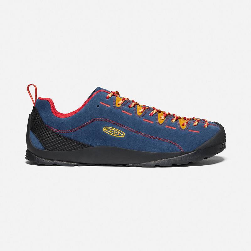 Keen Jasper Sneakers Herren DE-70691 Majolica Blue/Tango Red - Keen Herrenschuhe Blau